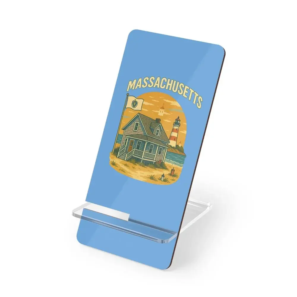Massachusetts Coastal Design Mobile Display Stand, Phone Holder for Desk